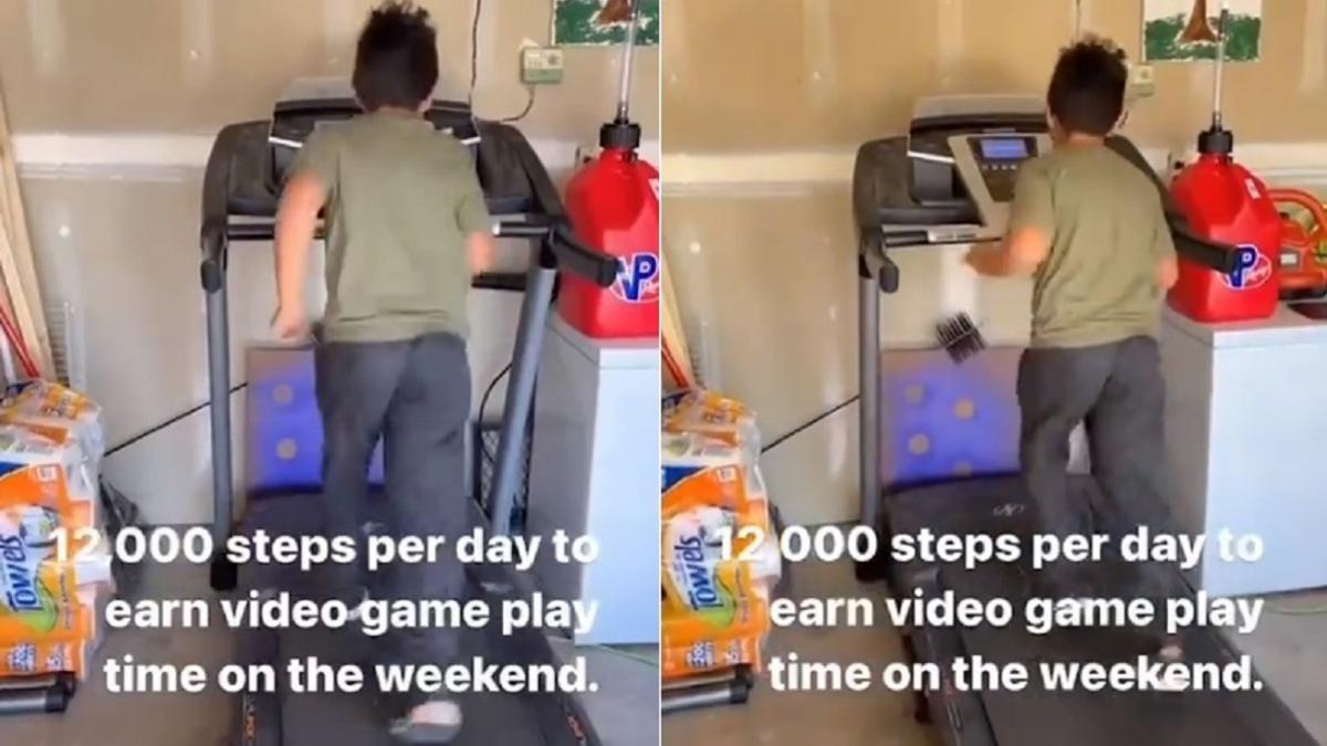 1 दिन वीडियो गेम के बदले हर दिन 12,000 स्‍टेपस दौड़ता है बेटा (TikTok)