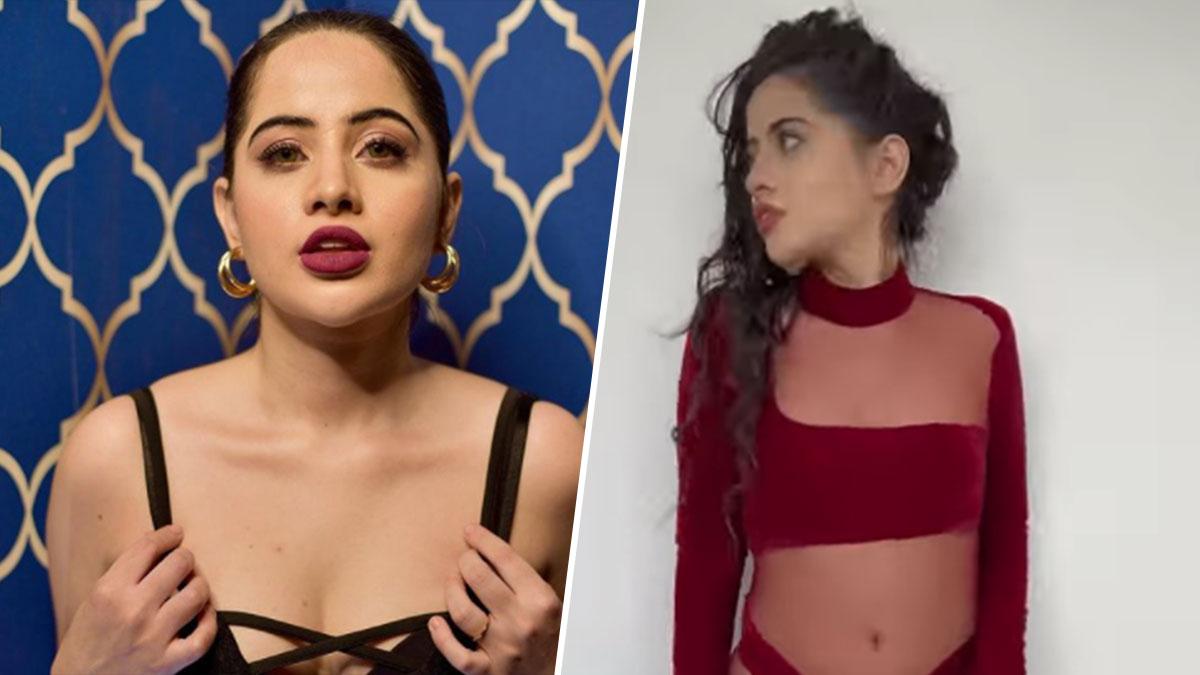 Urfi Javed ने पहना रेड वेलवेट क्रॉप टॉप, हेयरस्टाइल पर बोले ट्रोल्स- हाय ये गरीबी, दया आ गई