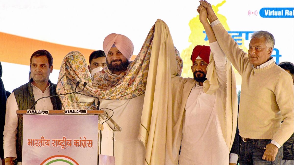राहुल गांधी, चरणजीत सिंह चन्नी, नवजोत सिद्धू, सुनील जाखड़