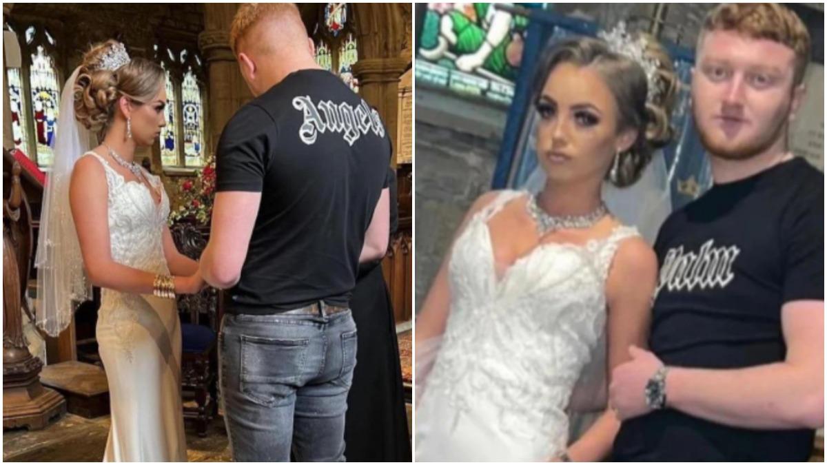 अपनी ही शादी में अनोखे अंदाज में पहुंचा दूल्हा, लोगों ने जमकर की आलोचना (Photo Credit-TikTok/ Violet Price )