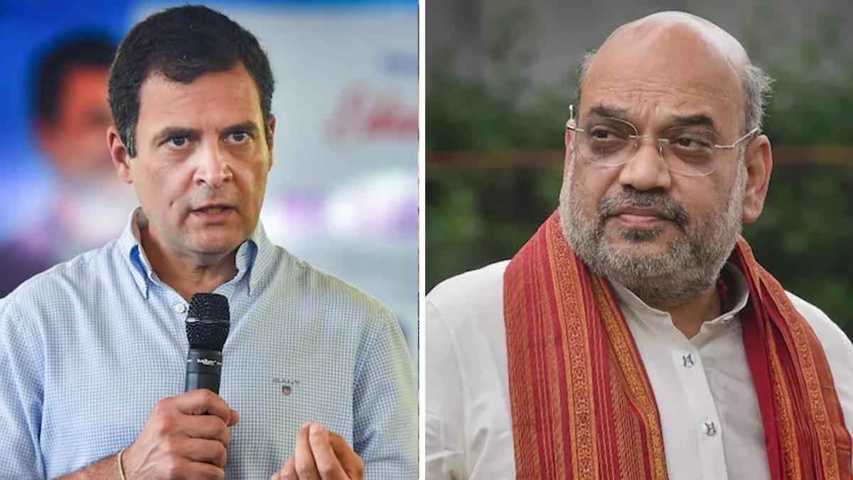 कांग्रेस सांसद राहुल गांधी ने केंद्रीय गृह मंत्री अमित शाह को घेरा. 