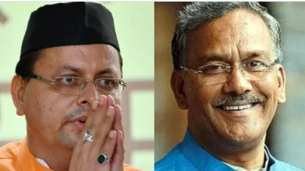 पुष्कर सिंह धामी और त्रिवेंद्र सिंह रावत (फाइल फोटो)