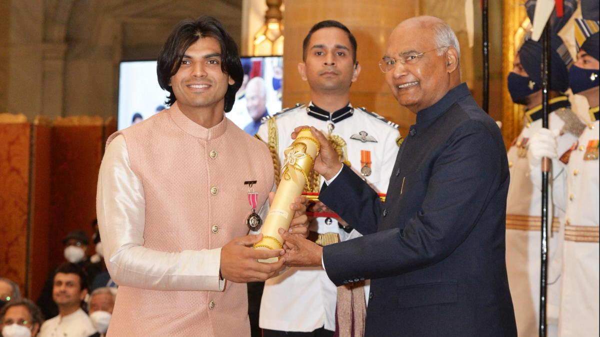 नीरज चोपड़ा को मिला सम्मान (PIB)