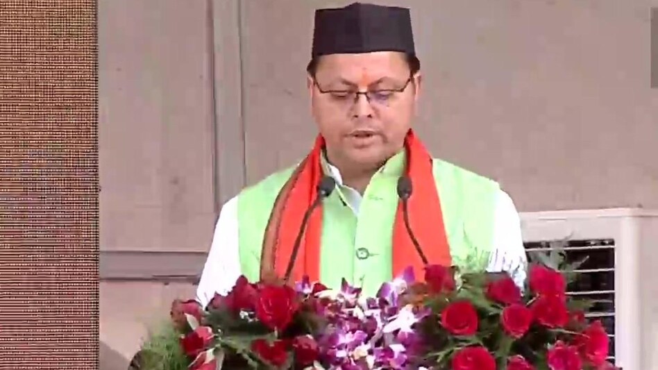 पुष्कर धामी सीएम शपथ