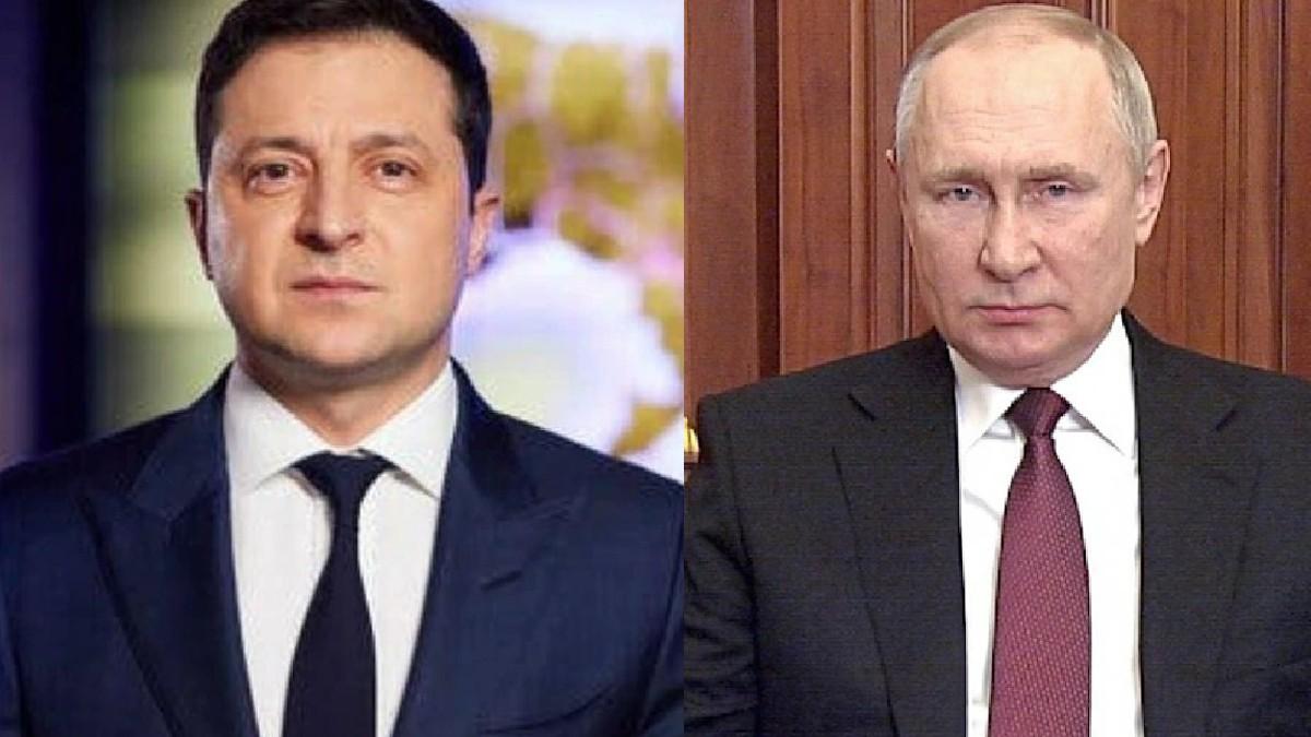 यूक्रेन के राष्ट्रपति वोलोडिमिर जेलेंस्की/रूस के प्रेसिडेंट व्लादिमीर पुतिन (File Photo)