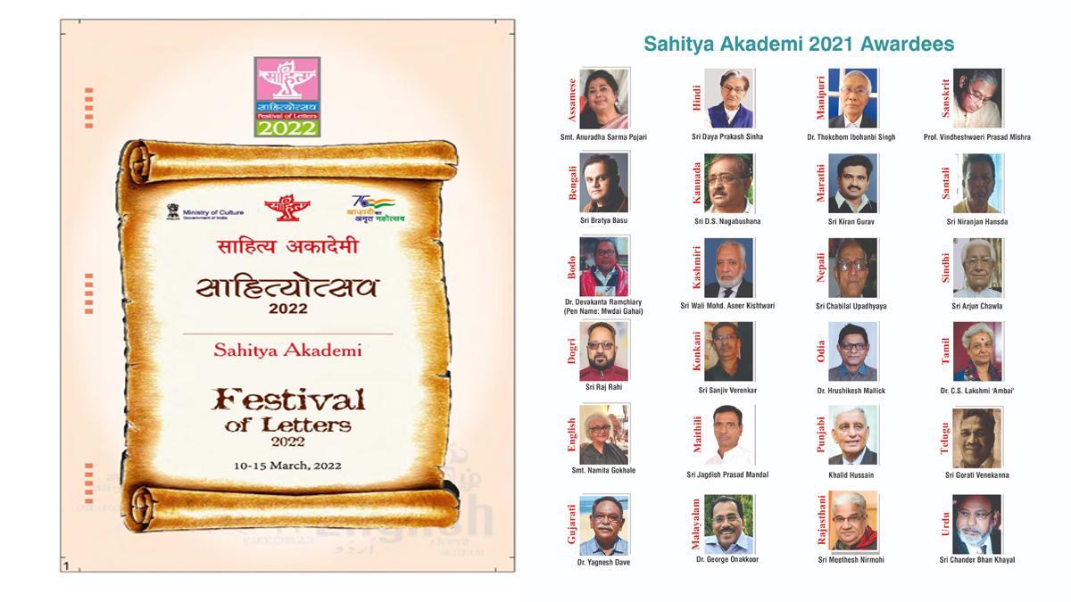 साहित्य अकादेमी पुरस्कार विजेता और साहित्योत्सव का आमंत्रण