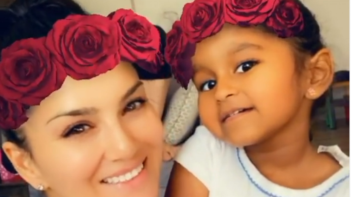 सनी लियोनी अपनी बेटी के साथ