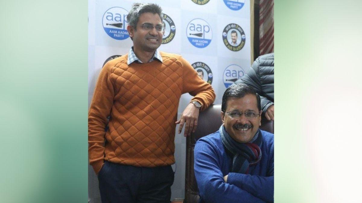 दिल्ली के सीएम अरविंद केजरीवाल के साथ संदीप पाठक