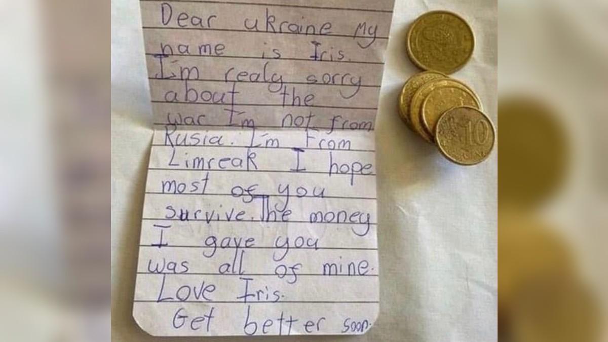 आइरिश की ओर से लिखा गया पत्र.