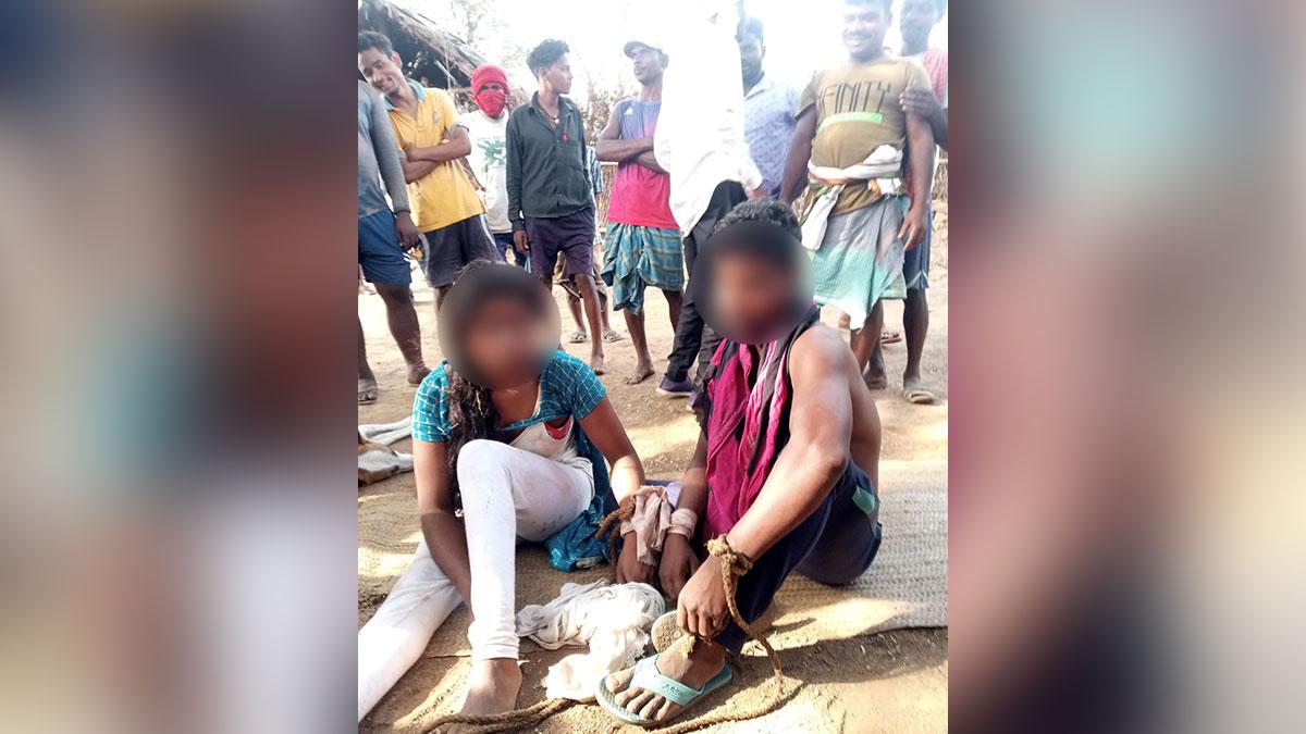 ग्रामीणों ने प्रेमी जोड़े को जमकर पीटा 