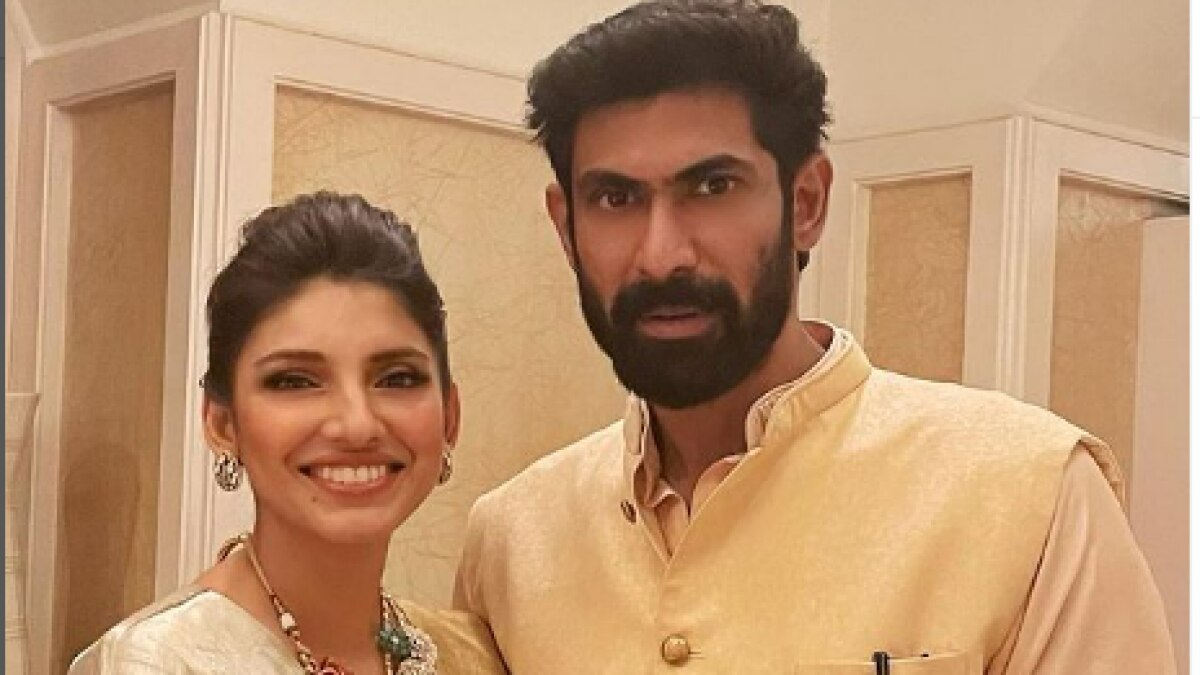 राणा दग्गुबाती अपनी पत्नी के साथ