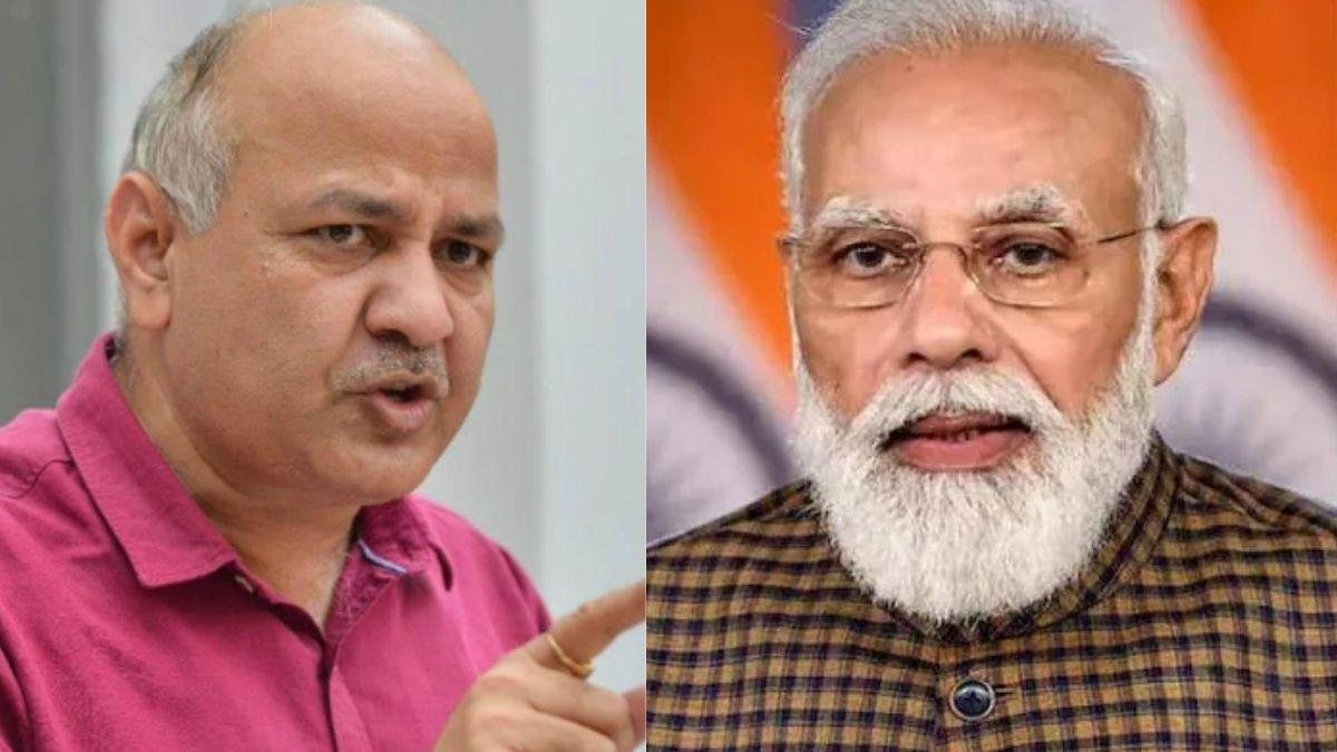 डिप्टी सीएम मनीष सिसोदिया और प्रधानमंत्री नरेंद्र मोदी (फाइल फोटो)