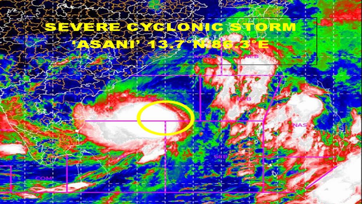 Cyclone Asani Map Tracker