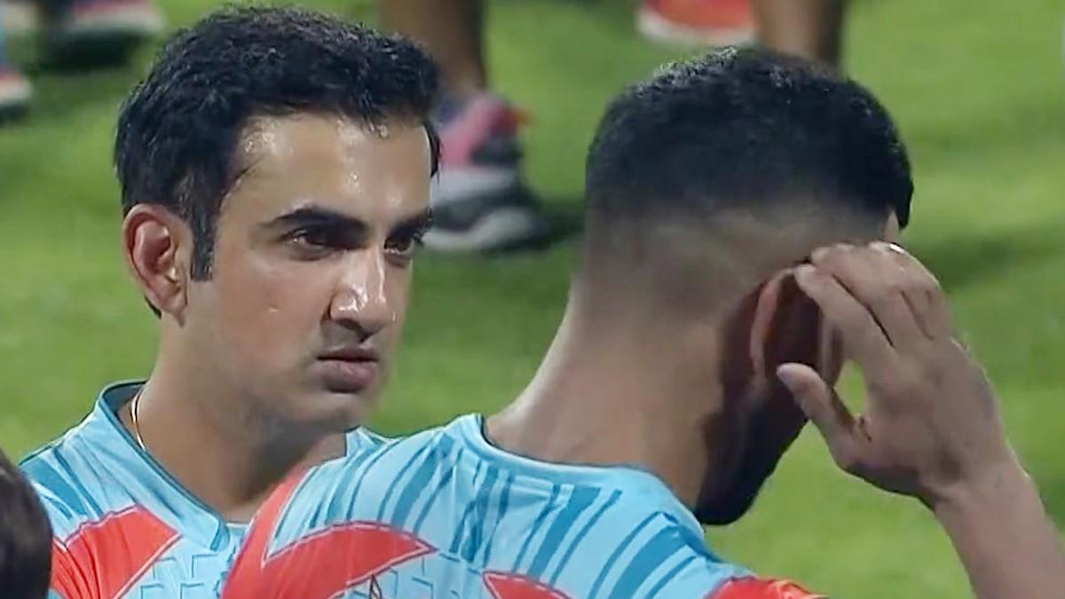 Gautam Gambhir with KL Rahul (Twitter)