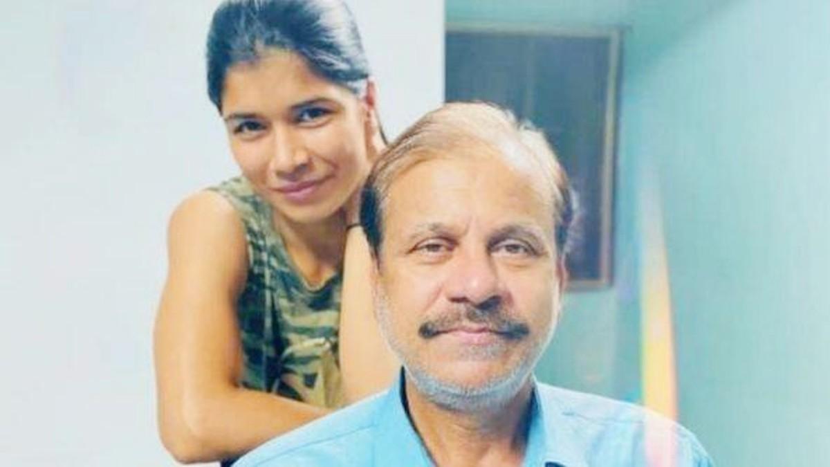 Nikhat Zareen with Father Md Jameel (Twitter)