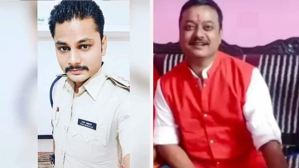 दांए SI राजकुमार जाटव और बाएं आरक्षक नीरज भार्गव. (फाइल)