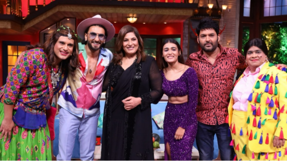 कपिल शर्मा शो के सेट पर रणवीर सिंह