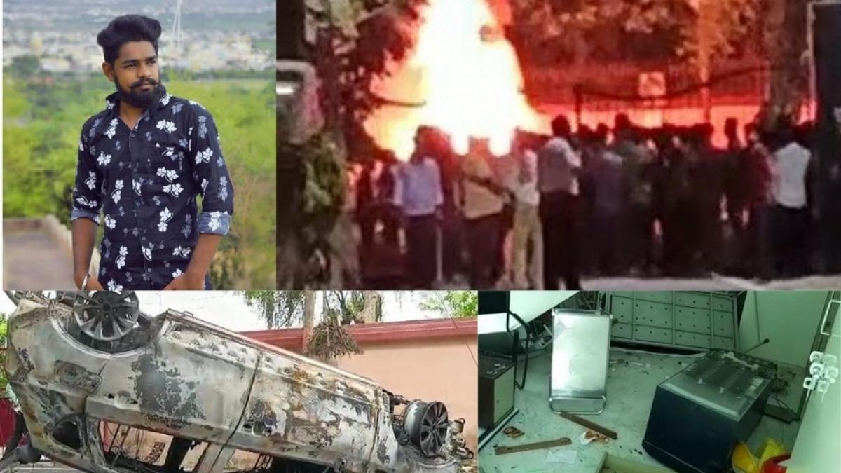 छात्र की मौत के बाद भड़के छात्रों ने की तोड़फोड़