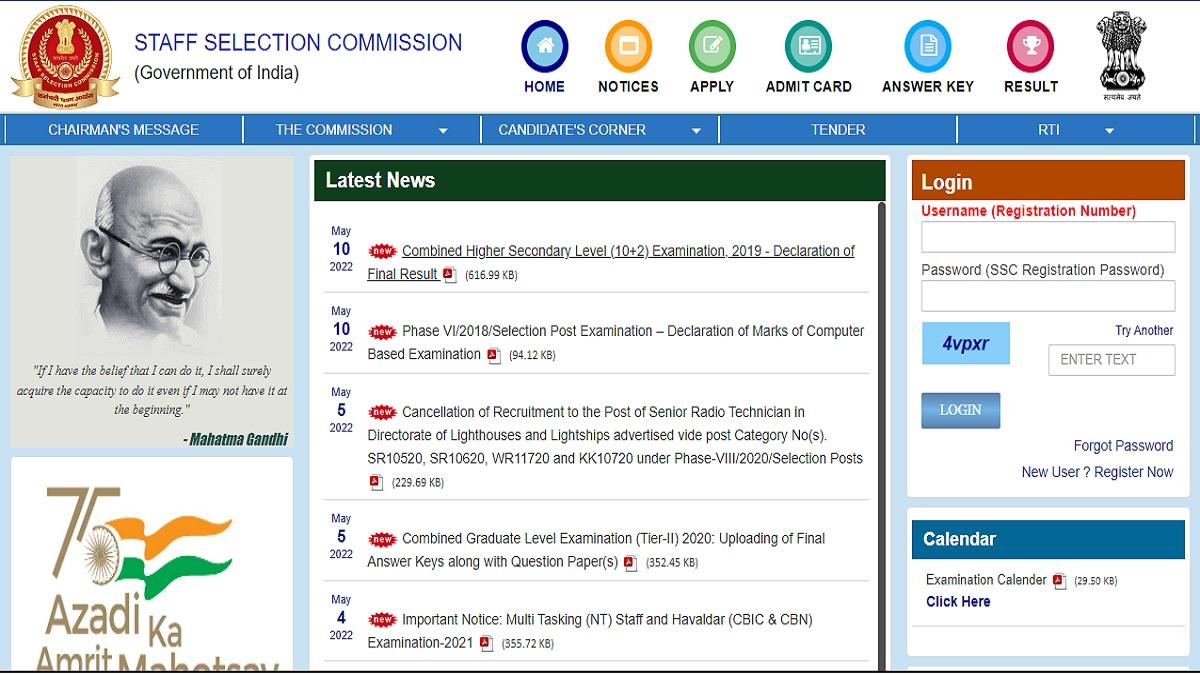 SSC Selection Post Phase 6 Result 2018: