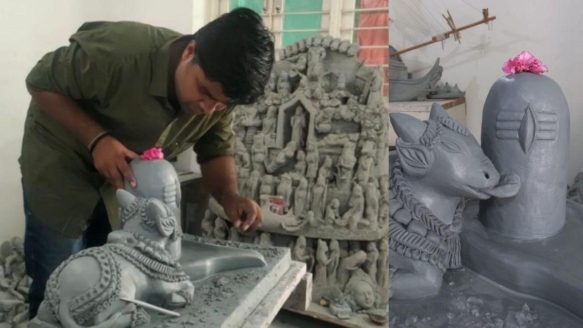 वडोदरा के मूर्तिकार ने बनाई भगवान शिव और नंदी महाराज की ख़ास मूर्ति