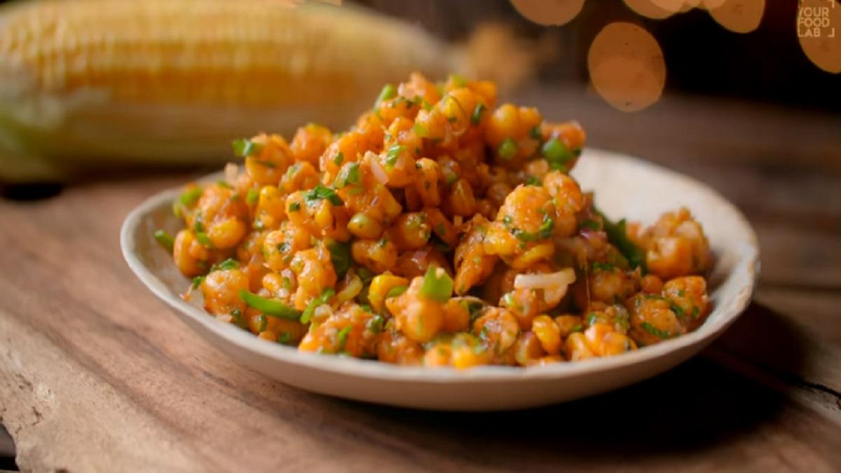 Sweet Corn Chaat Recipe IN hINDI
