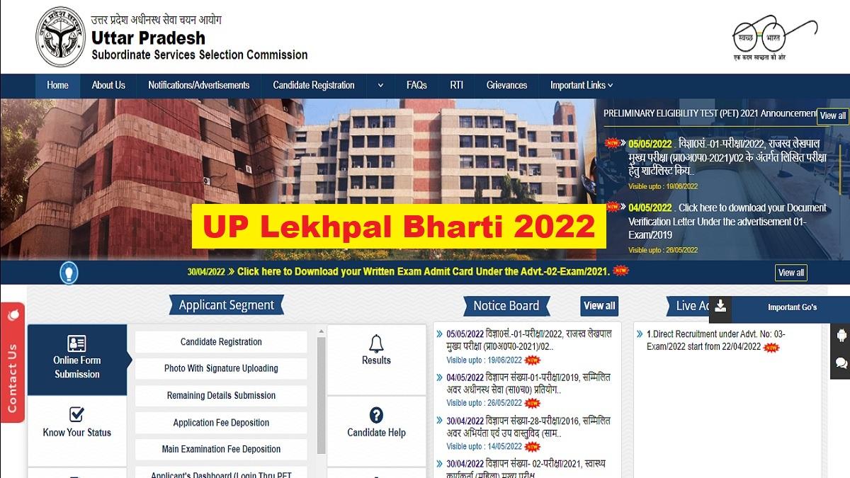 UPSSSC PET Lekhpal Recruitment 2022: