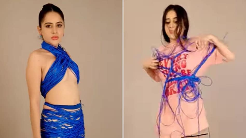 Urfi Javed made a dress with electric wires, video is going viral