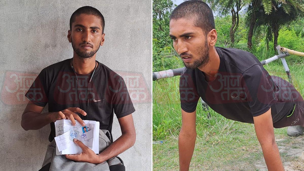 अग्निवीर बनने की तैयारी में जुटे सौरव कुमार (फोटो-आजतक)