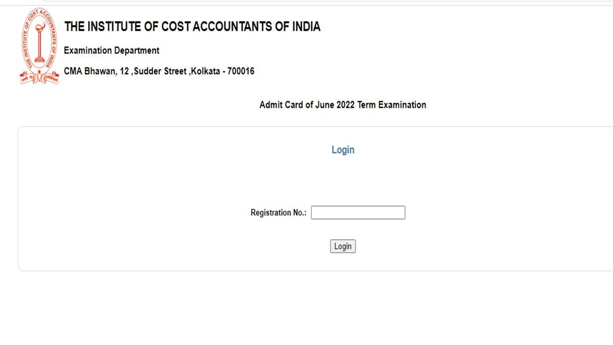 ICMAI CMA Admit Card 2022