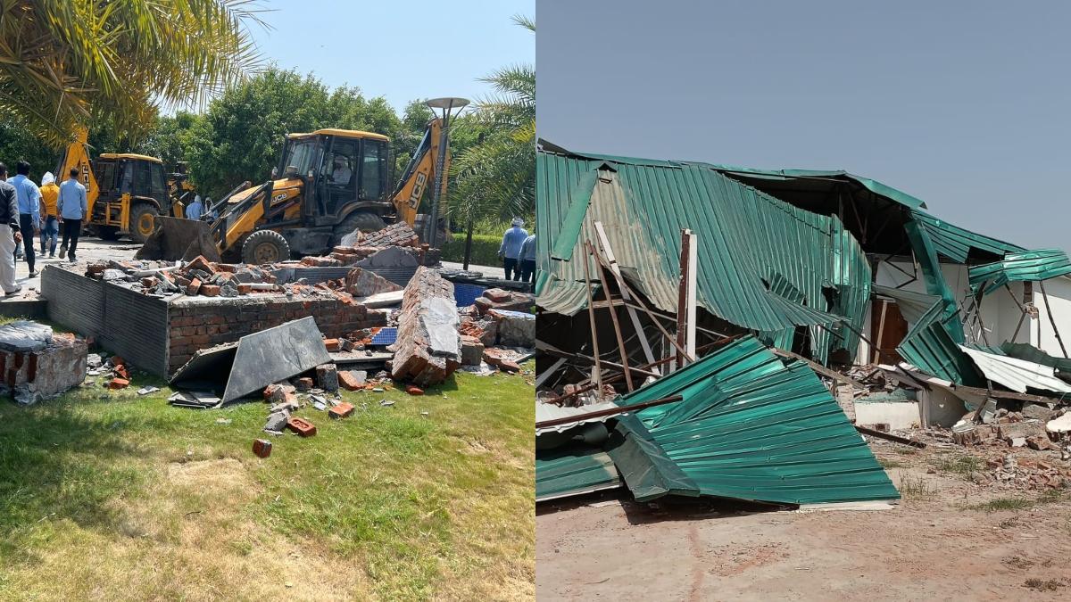 नोएडा सेक्टर-135 में बुलडोजर से कार्रवाई