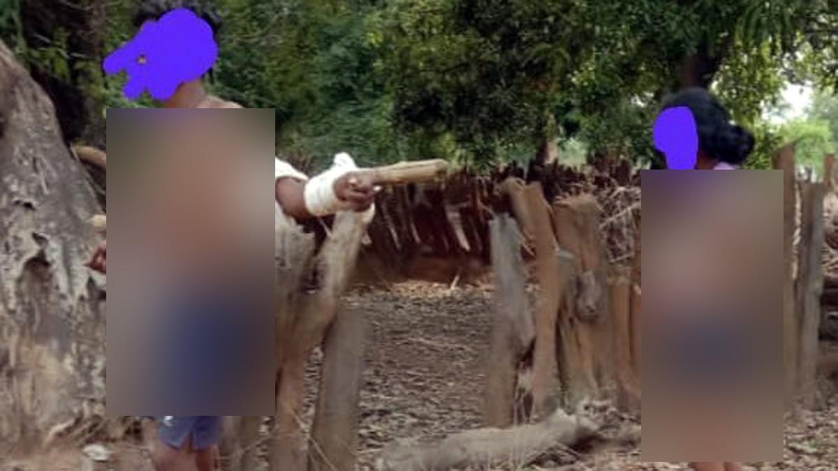 मारपीट के बाद प्रेमी जोड़े को गांव में घुमाया