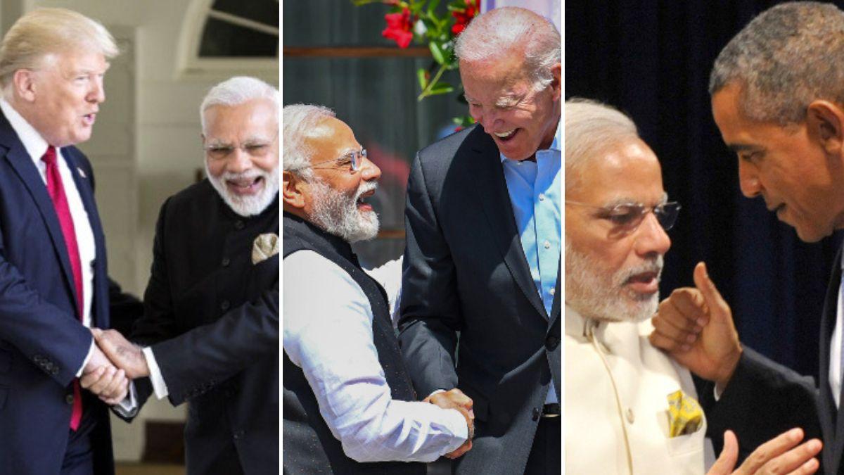 तस्वीरों में देखें प्रधानमंत्री नरेंद्र मोदी और अमेरिका के राष्ट्रपति की केमिस्ट्री. (फाइल फोटो)