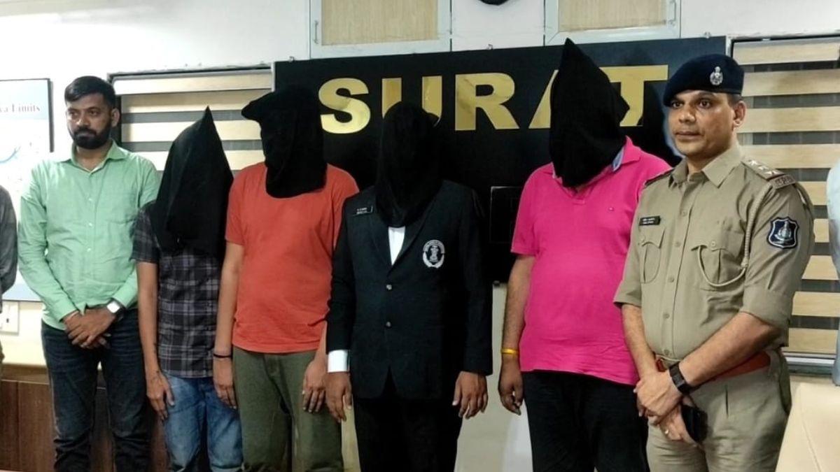 पुलिस की गिरफ्त में आरोपी. 