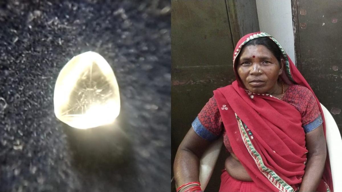 आदिवासी महिला को मिला 4 कैरेट 39 सेंट का हीरा