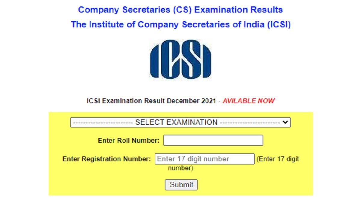 ICSI CS Result 2022: