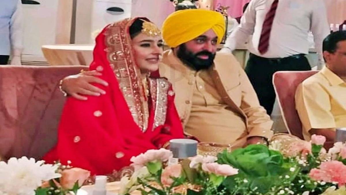 भगवंत मान और गुरप्रीत कौर 