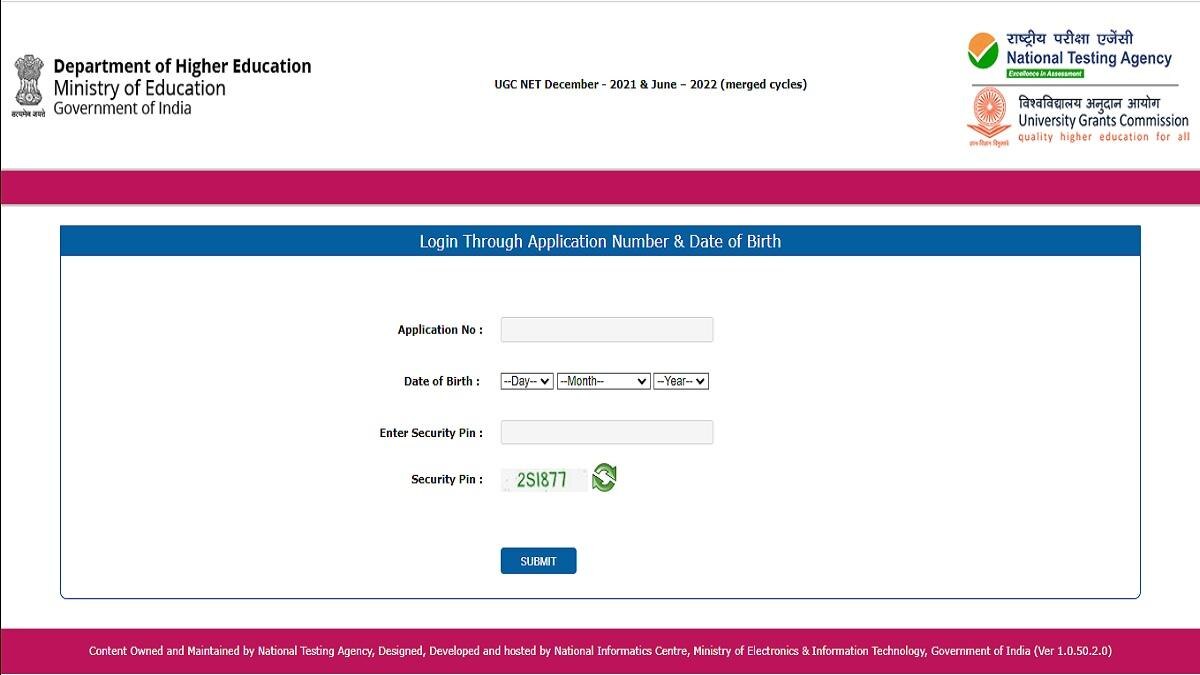 UGC NET Admit Card 2022: