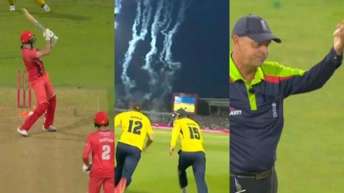 T20 Blast Final: फाइनल मैच जीतने का जश्न मना रहे थे खिलाड़ी, तभी अंपायर ने...
