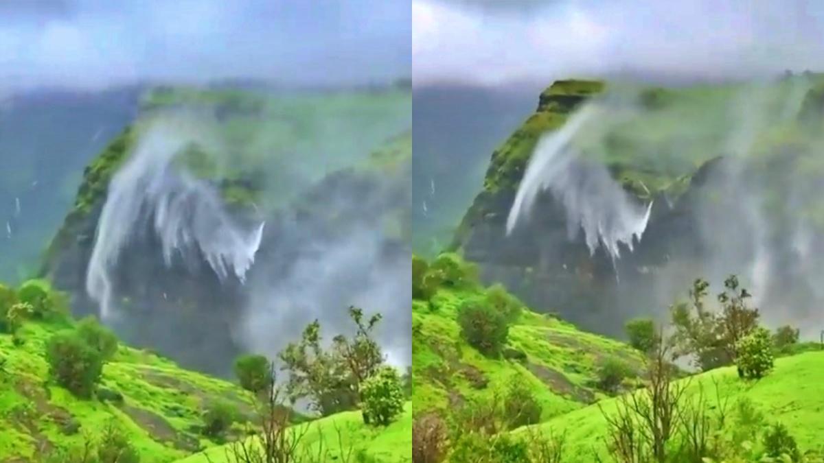 IFS ऑफिसर ने शेयर किया Naneghat Reverse Waterfall का वीडियो 