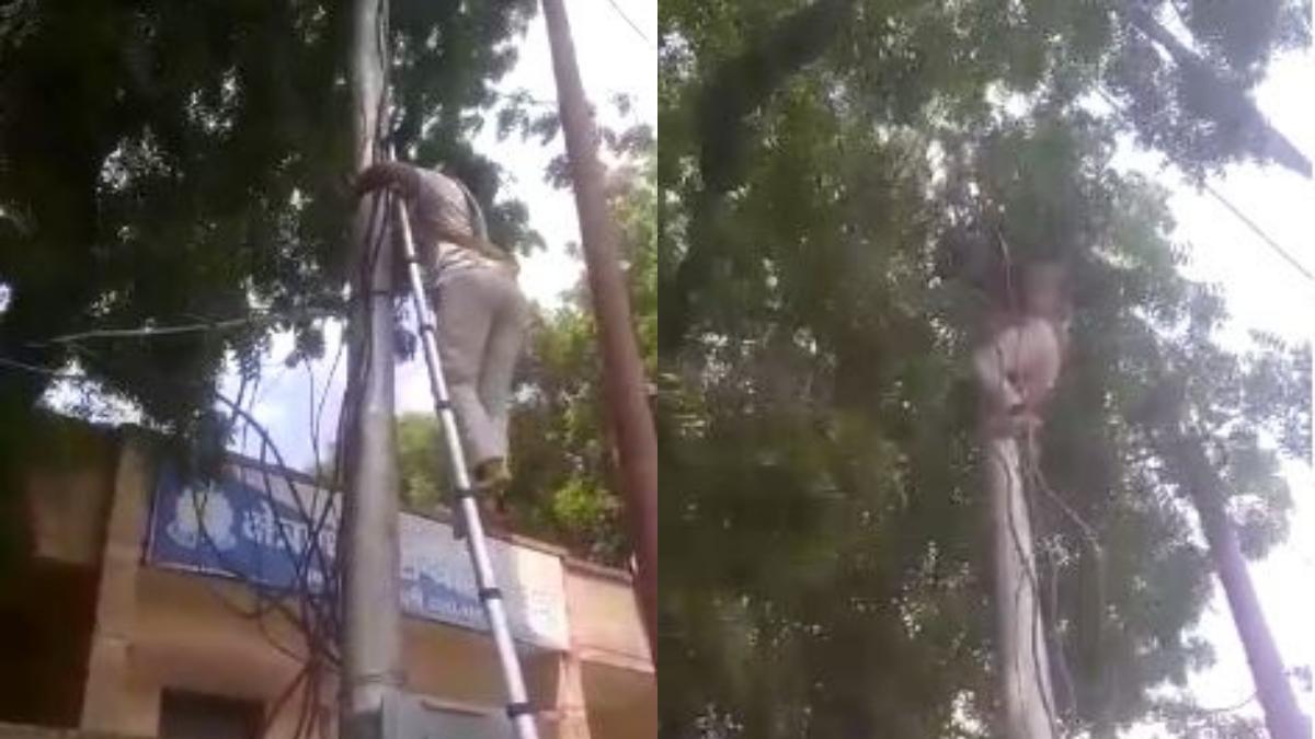 बिजली कर्मचारी ने पुलिस थाने की काटी लाइट 