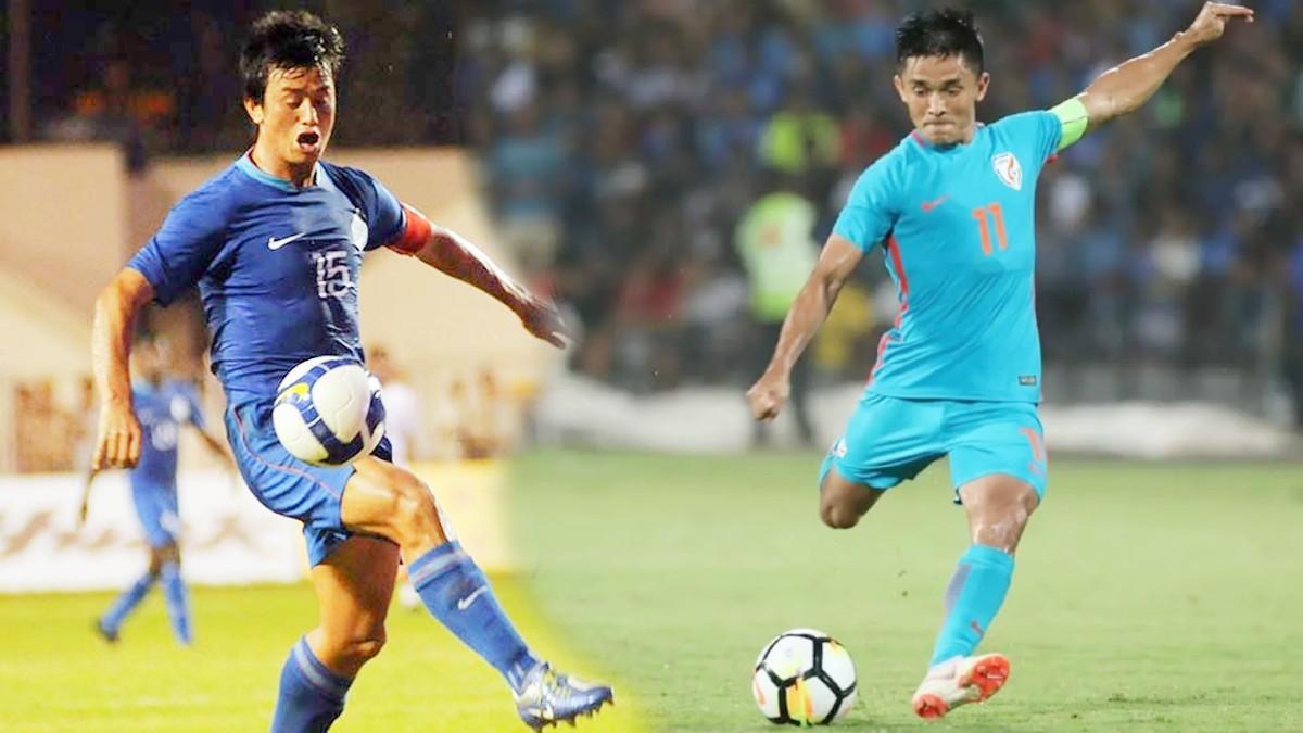Bhaichung Bhutia and Sunil Chhetri (Twitter)