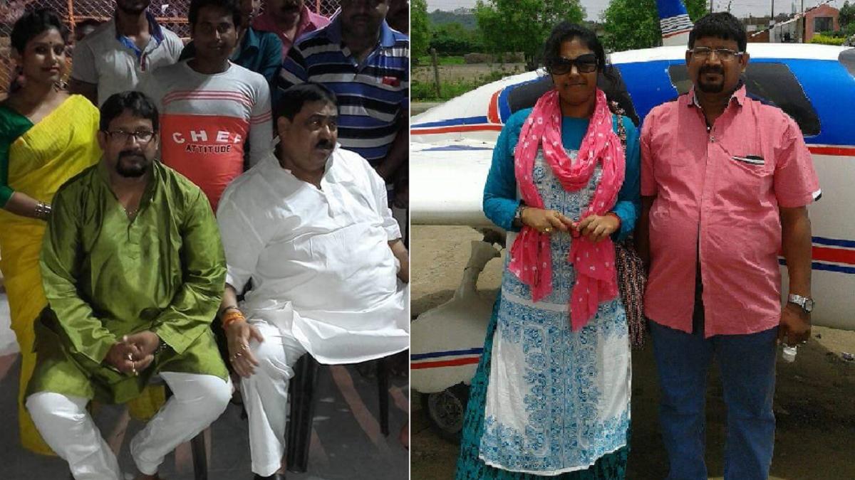 तस्वीर में अनुब्रत मंडल और उनकी बेटी सुकन्या मंडल के साथ विदुयत बरन गायेन. 