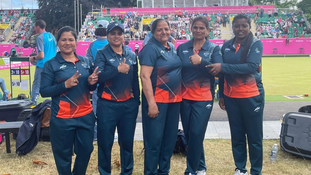 लॉन बॉल में पदक जीतने वाली भारतीय टीम