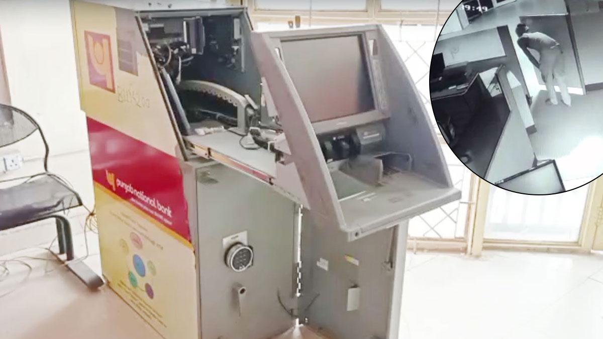 चोर ने बैंक में चोरी करने का किया प्रयास 