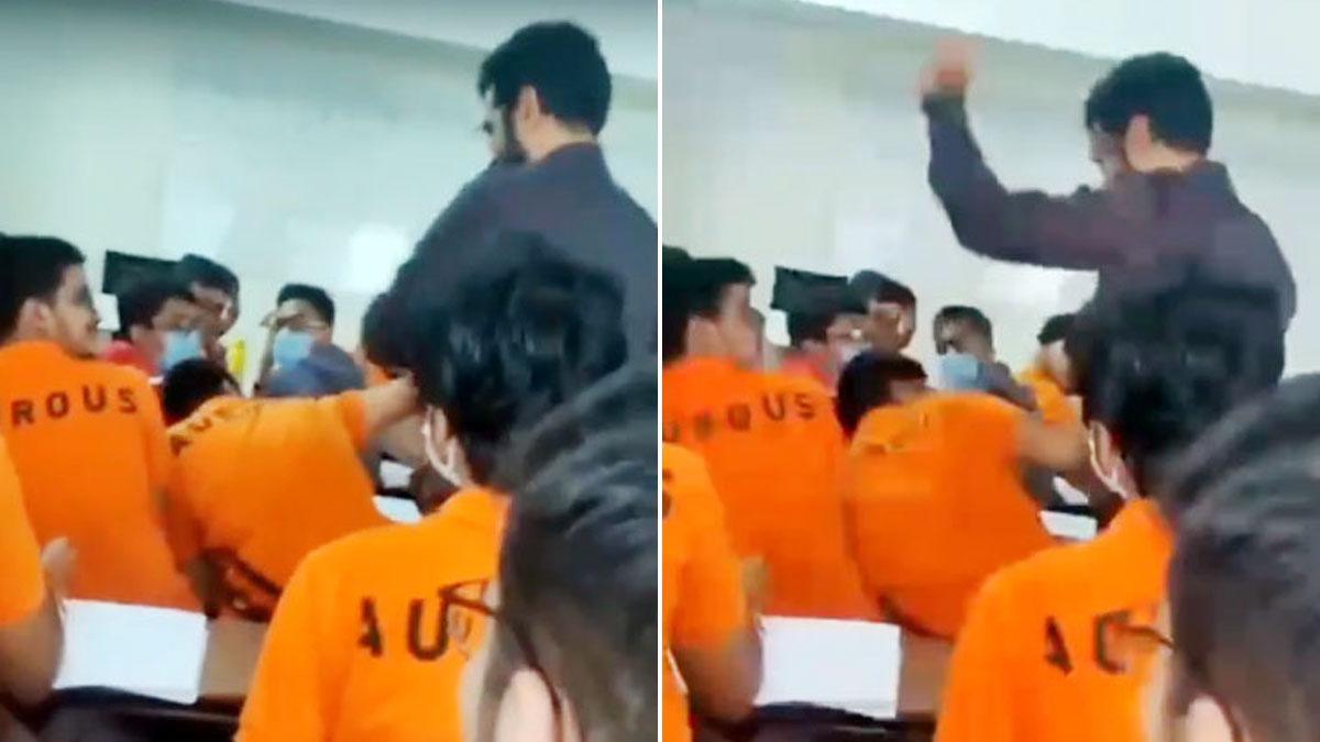 कोचिंग संस्थान में टीचर ने छात्र की बेरहमी से पीटा