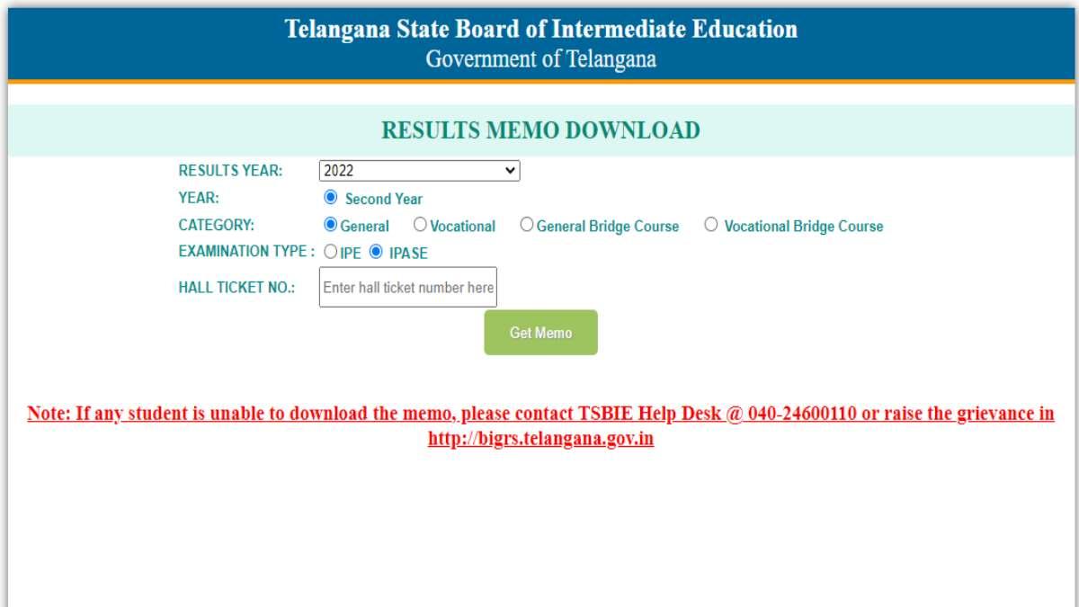 TS Inter Supplementary Result 2022 Out