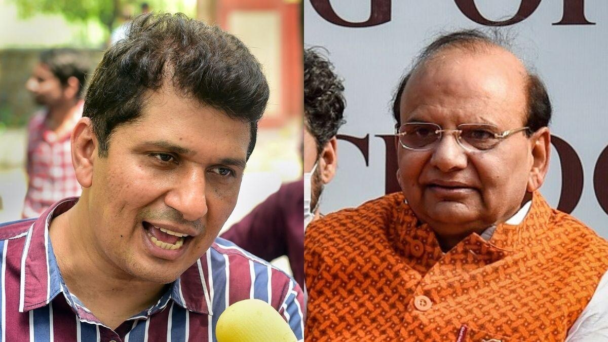 सौरभ भारद्वाज और एलजी वीके सक्सेना (फाइल फोटो)