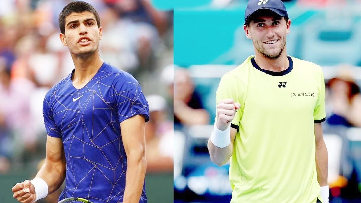 Carlos Alcaraz vs Casper Ruud (Twitter)