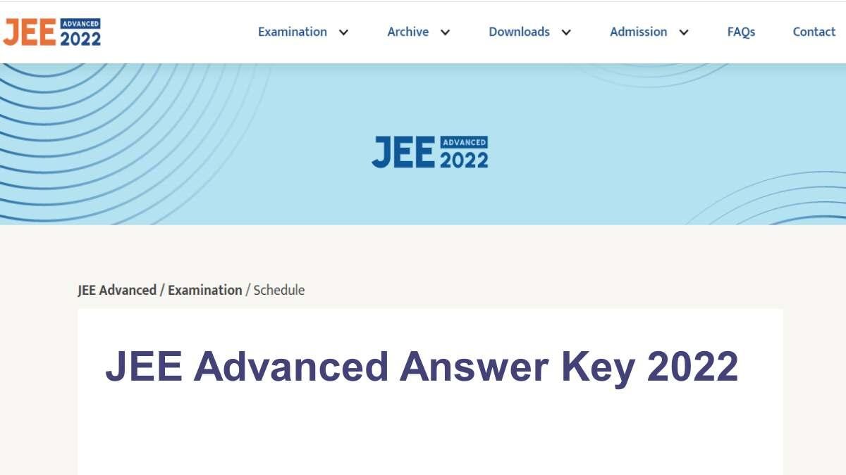 JEE Advanced Answer Key 2022