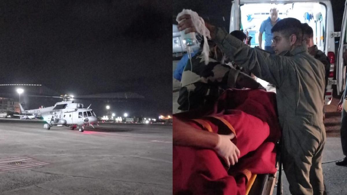 भारतीय वायुसेना की एयर एंबुलेंस कोलकाता से भेजी गई थी.